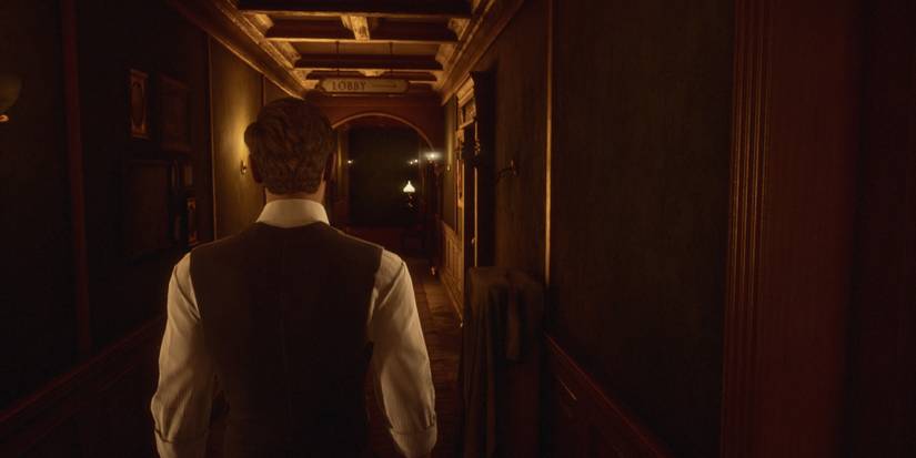 Jeff walking down the corridor to potential doom in Dark Pictures: The Devil in Me 